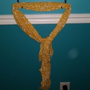 Yellow and white scarf